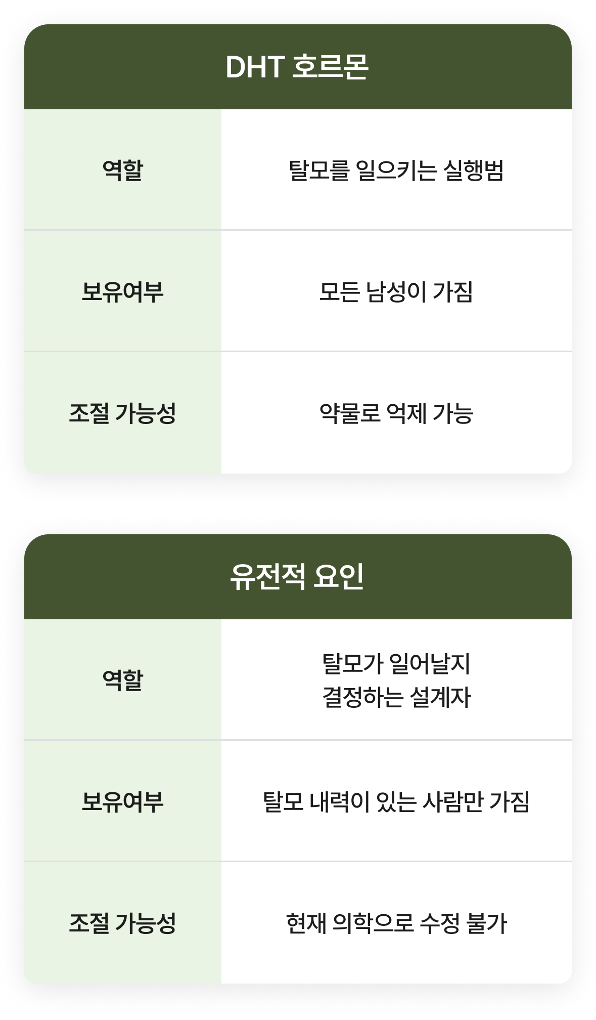 DHT와 유전의 콜라보레이션